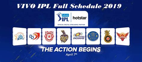 Indian Premier League 2019 schedule, live scores and results.